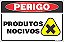 Placa de perigo produtos nocivos - Imagem 1