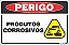 Placa de perigo produtos corrosivos - Imagem 1