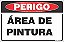 Placa de perigo área de pintura - Imagem 1