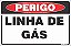 Placa de perigo linha de gás - Imagem 1