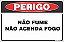 Placa de perigo não fume não acenda fogo - Imagem 1