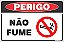 Placa de perigo não fume - Imagem 1