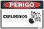 Placa de perigo explosivos - Imagem 1