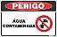 Placa de perigo água contaminada - Imagem 1
