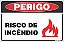 Placa de perigo risco de incêndio - Imagem 1