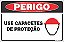 Placa de perigo use capacetes de proteção - Imagem 1