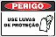 Placa de perigo use luvas de proteção - Imagem 1