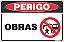 Placa de perigo obras - Imagem 1