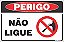 Placa de perigo não ligue - Imagem 1