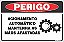 Placa de perigo acionamento  automático mantenha as mãos afastadas - Imagem 1