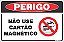 Placa de perigo não use cartão magnético - Imagem 1