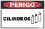 Placa de perigo cilindros - Imagem 1