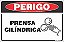 Placa de perigo prensa cilíndrica - Imagem 1