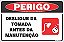 Placa de perigo desligue da tomada antes da  manutenção - Imagem 1