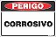 Placa de perigo corrosivo - Imagem 1