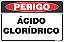 Placa de perigo ácido clorídrico - Imagem 1