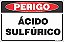 Placa de perigo ácido sulfúrico - Imagem 1