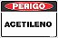 Placa de perigo acetileno - Imagem 1