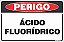 Placa de perigo ácido  fluorídrico - Imagem 1