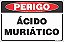 Placa de perigo ácido muriático - Imagem 1