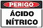Placa de perigo ácido nítrico - Imagem 1