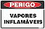 Placa de perigo vapores inflamáveis - Imagem 1
