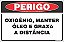 Placa de perigo oxigênio, manter  óleo e graxa a distância - Imagem 1