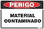 Placa de perigo material contaminado - Imagem 1