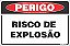 Placa de perigo risco de explosão - Imagem 1