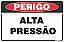 Placa de perigo alta pressão - Imagem 1