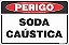 Placa de perigo soda caústica - Imagem 1