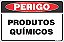 Placa de perigo produtos químicos - Imagem 1
