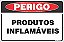 Placa de perigo produtos inflamáveis - Imagem 1