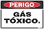 Placa de perigo gás tóxico. - Imagem 1