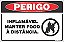 Placa de perigo inflamável manter fogo à distância. - Imagem 1