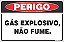 Placa de perigo gás explosivo, não fume. - Imagem 1