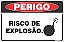 Placa de perigo risco de  explosão. - Imagem 1