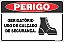 Placa de perigo obrigatório uso de calçado de segurança. - Imagem 1