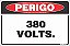 Placa de perigo 380  volts. - Imagem 1