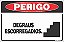 Placa de perigo degraus escorregadios. - Imagem 1