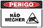 Placa de perigo não mecher - Imagem 1