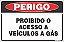 Placa de perigo proibido o acesso a veículos a gás - Imagem 1