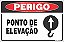 Placa de perigo ponto de elevação - Imagem 1