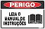 Placa de perigo leia o manual de instruções - Imagem 1