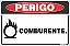 Placa de perigo comburente. - Imagem 1