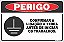 Placa de perigo confirmar a  ligação a terra antes de iniciar os trabalhos. - Imagem 1
