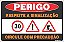 Placa de perigo respeite a sinalização circule com precaução - Imagem 1