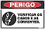 Placa de perigo verificar os cabos e as correntes. - Imagem 1