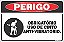 Placa de perigo obrigatório uso de cinto anti-vibratório. - Imagem 1