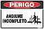 Placa de perigo andaime incompleto - Imagem 1